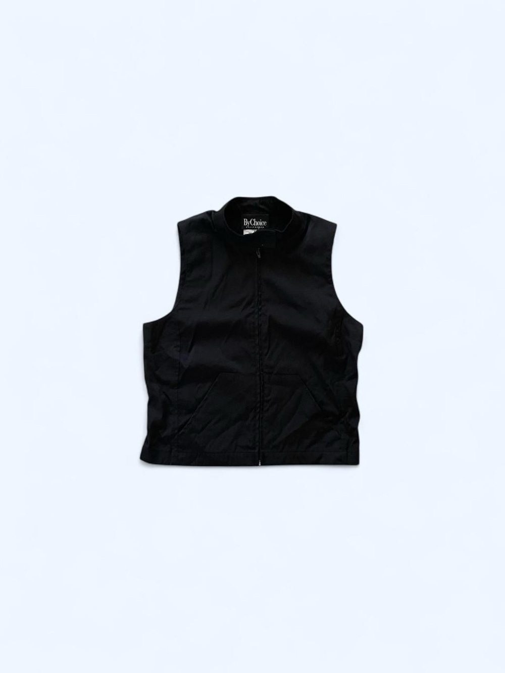 Black Y2K vest with zipper and‎ collar size M By Choice California